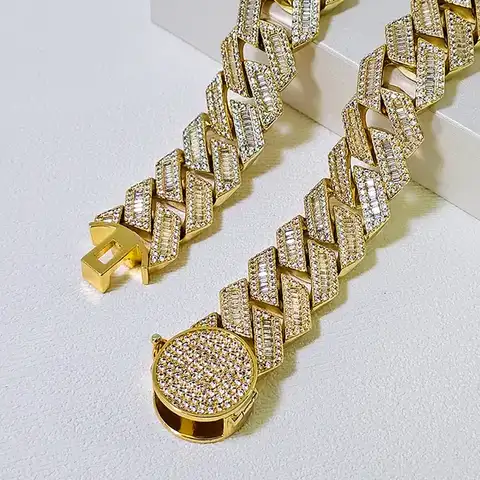 Cuban Chain Jewelry Processing Custom Hip Hop Hiphop Rap Punk Style Cuban Link Necklace - view 3
