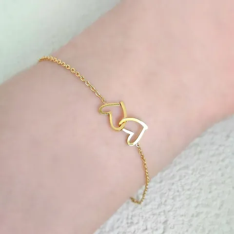 Double Ring Love Bracelet Women Niche Design Ins Style Simple High - view 2