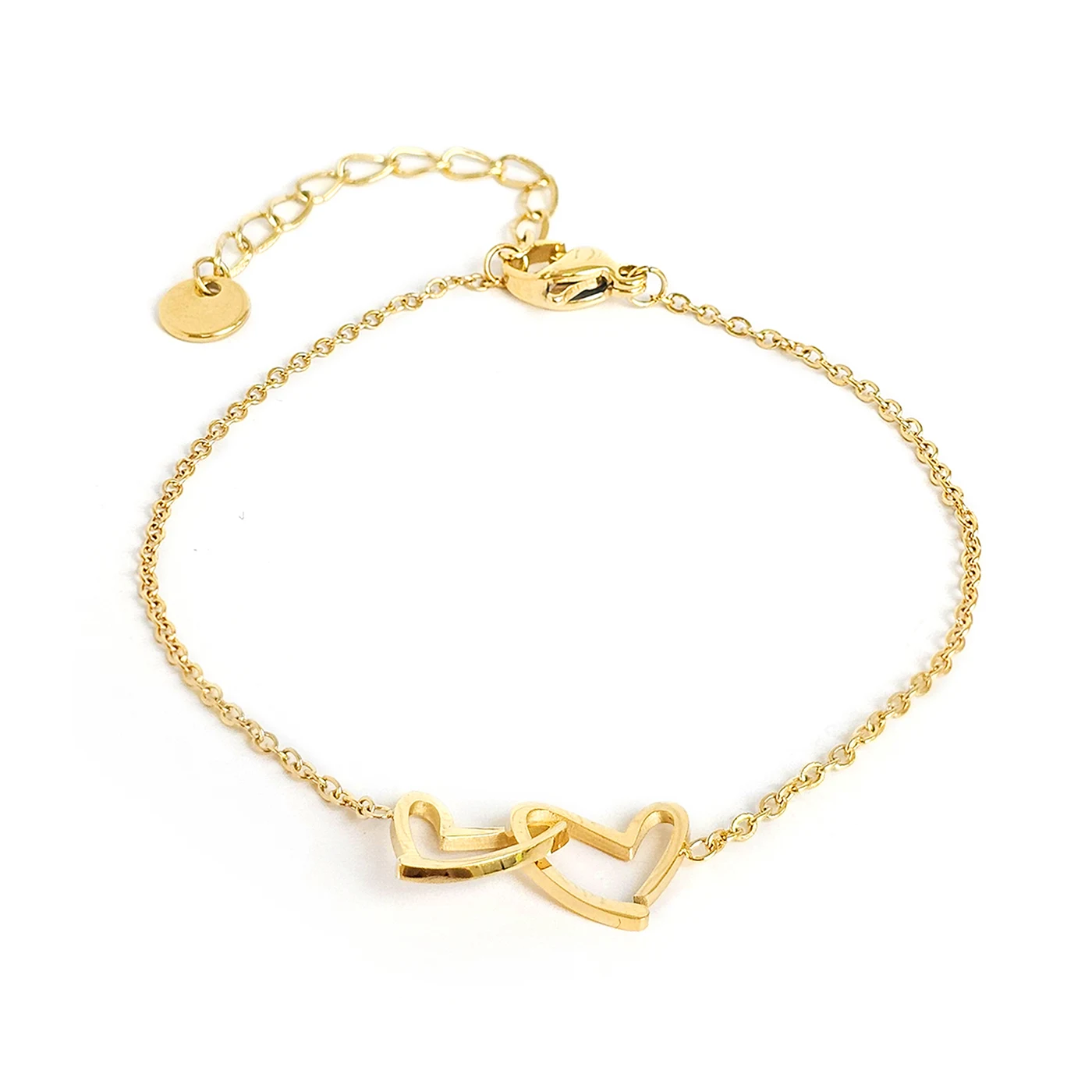 Double Ring Love Bracelet Women Niche Design Ins Style Simple High made by BlueOne Jewelry