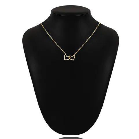 Double Ring Love Necklace Women’s Niche Design Ins Style Minimalist High Y-Necklace - view 2