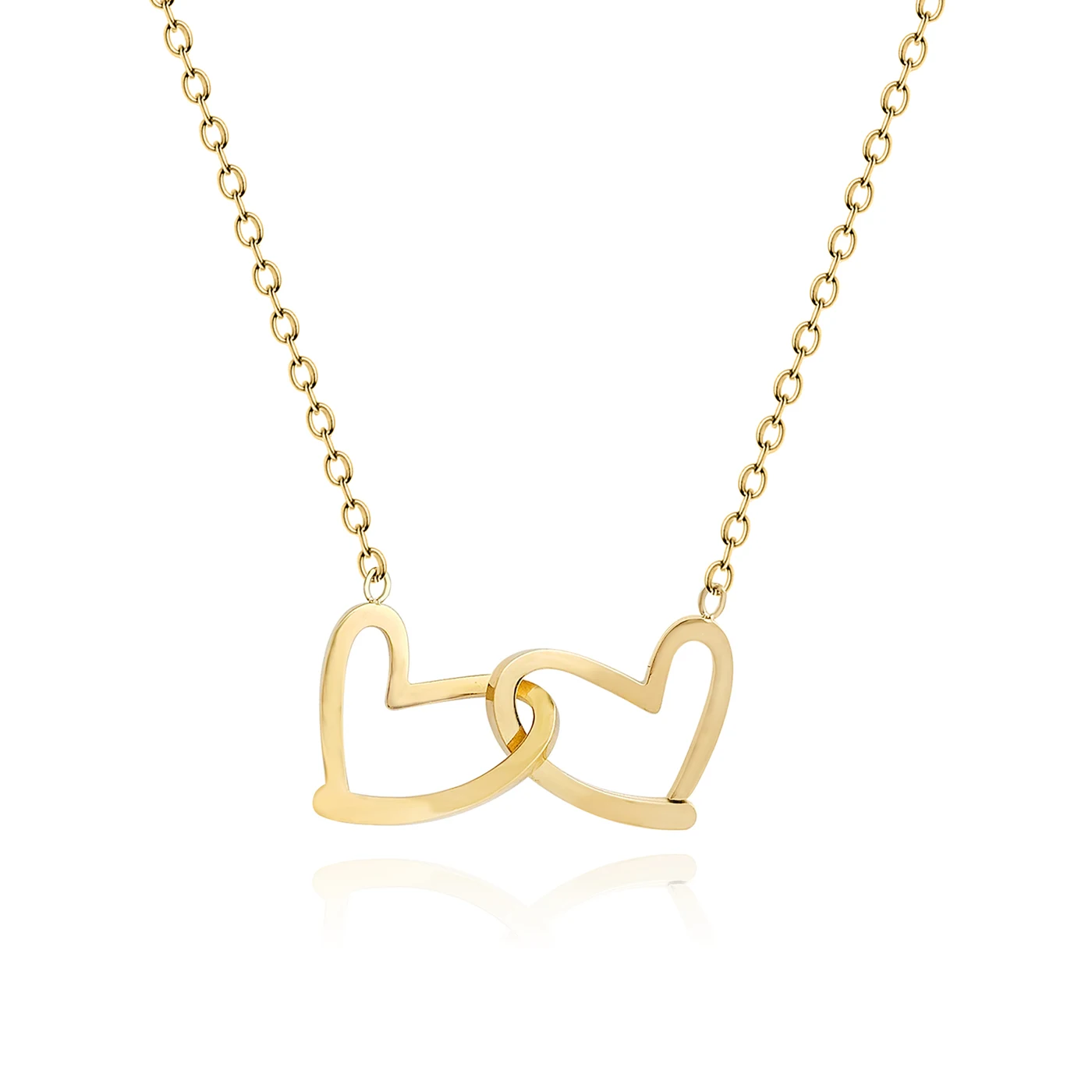 Double Ring Love Necklace Women’s Niche Design Ins Style Minimalist High Y-Necklace made by BlueOne Jewelry