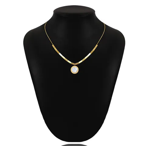 Double-sided Wear Luxury Classic Roman Numerals Necklace Titanium Steel Ins Versatile Collarbone Chain - view 2