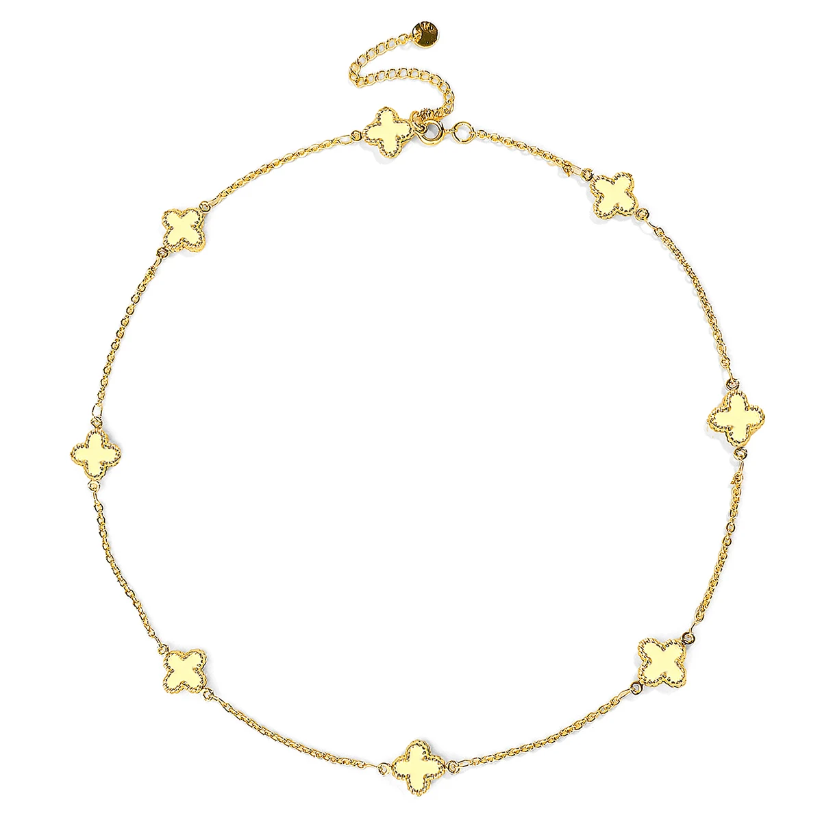 Lucky Clover Bracelet Jewelry Double-sided Titanium Steel Gold Color Fashion with Necklace made by BlueOne Jewelry