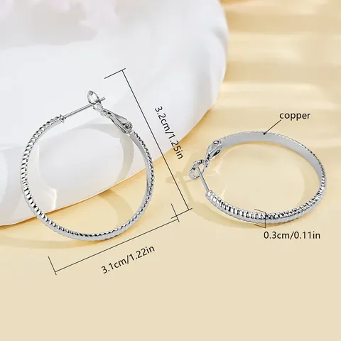 Earrings Niche Ins European and American Personalized Earrings Circle - view 3