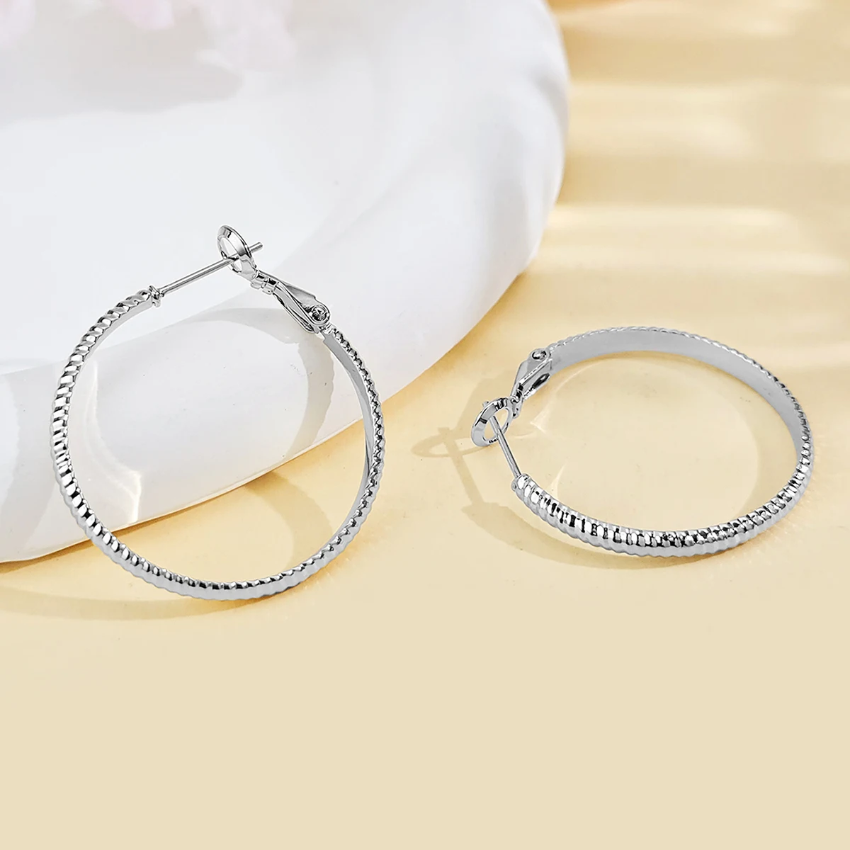 Earrings Niche Ins European and American Personalized Earrings Circle made by BlueOne Jewelry