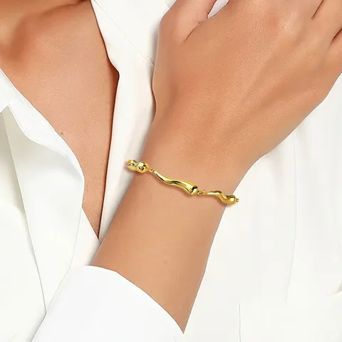 Elegant Fashion Teardrop Patchwork Bracelet Stainless Steel Versatile - view 2