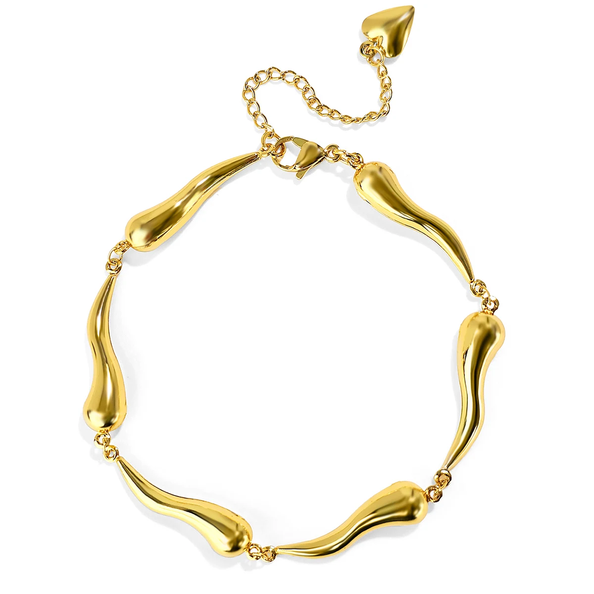 Elegant Fashion Teardrop Patchwork Bracelet Stainless Steel Versatile made by BlueOne Jewelry