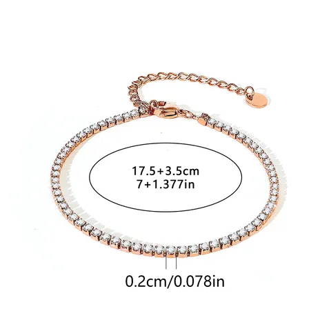 Elegant Simple Personality Light Luxury Wind Jewelry Inlaid Zirconia Design Full Charm Bracelet - view 3