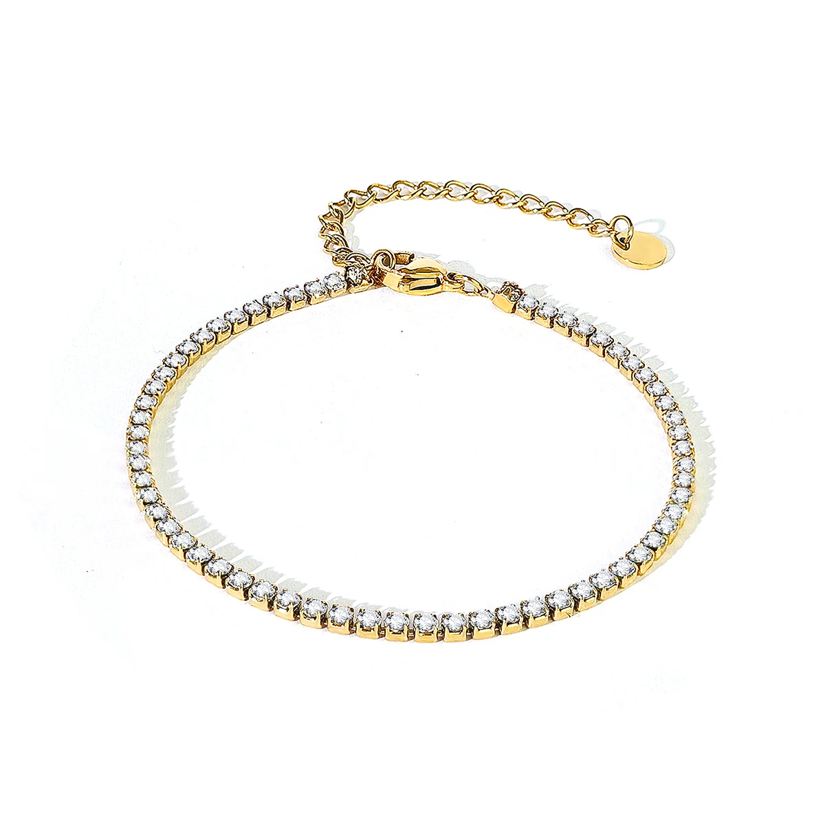 Plated Brass Elegant Simple Personality Light Luxury Wind Jewelry Inlaid Zirconia Design Full Charm Bracelet made by BlueOne Jewelry