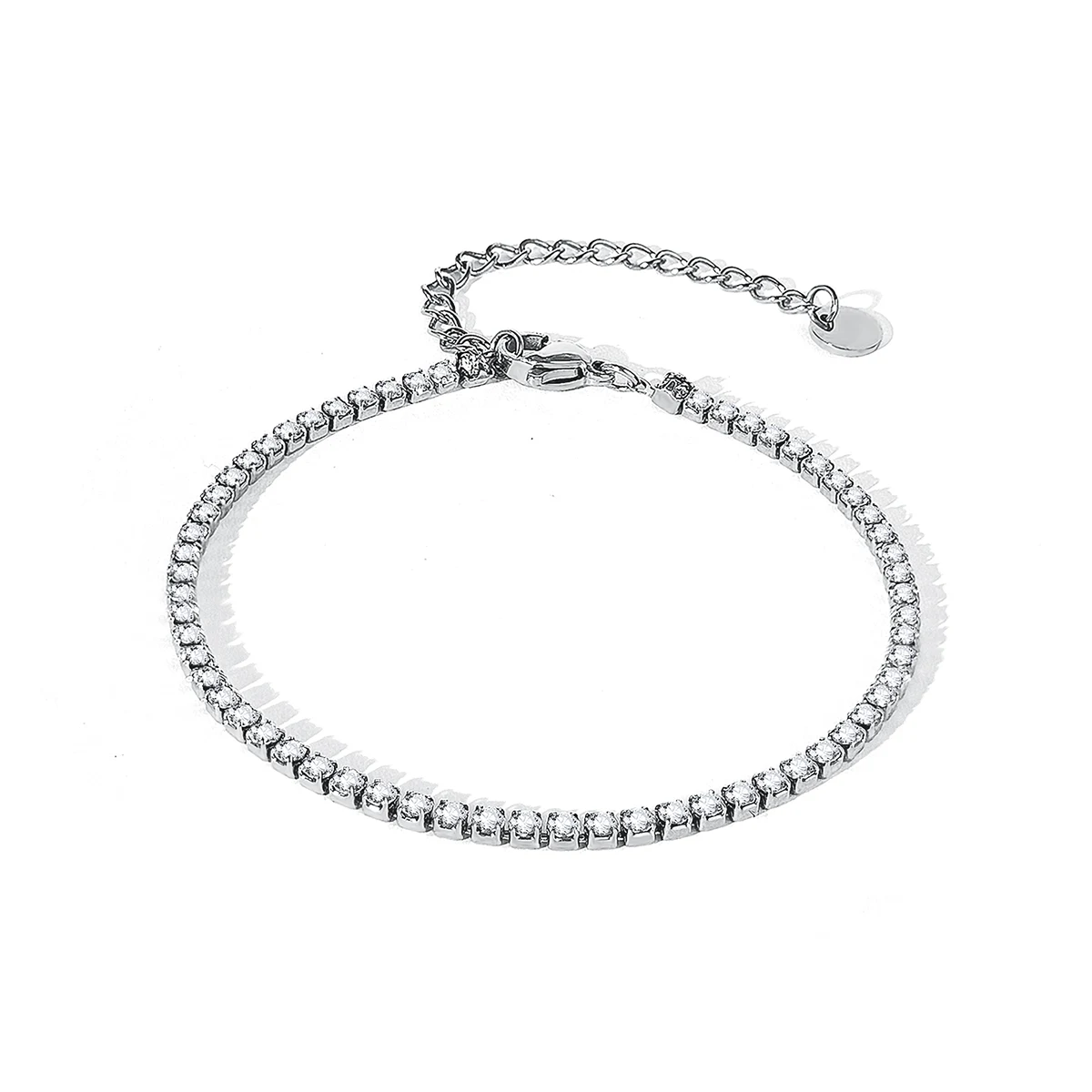 Cubic Zirconia Elegant Simple Personality Light Luxury Wind Jewelry Inlaid Zirconia Design Full Charm Bracelet made by BlueOne Jewelry