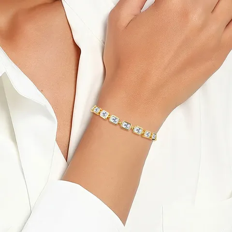 Europe & America Aliexpress Rectangular Zircon Bracelet Seller - view 2