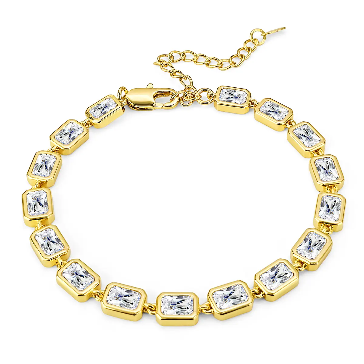 Europe & America Aliexpress Rectangular Zircon Bracelet Seller made by BlueOne Jewelry
