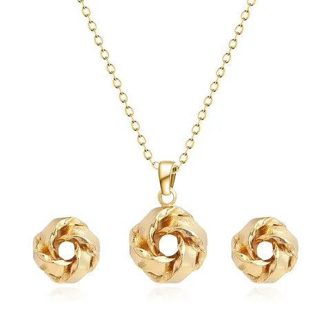 Europe and America Fashion Simple Geometric Irregular Jewelry Niche High Design Jewelry Set - Style 3702 - Plated Brass jewelry made by BlueOne Jewelry