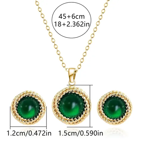 Plated Brass Europe and America Fashion Simple Geometric Irregular Jewelry Niche High Design Jewelry Set - view 3