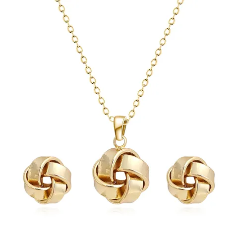 Europe and America Fashion Simple Geometric Irregular Jewelry Niche High Design Jewelry Set - Style 3696 - Plated Brass jewelry made by BlueOne Jewelry