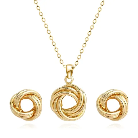 Europe and America Fashion Simple Geometric Irregular Jewelry Niche High Design Jewelry Set - Style 3887 - Plated Brass jewelry made by BlueOne Jewelry
