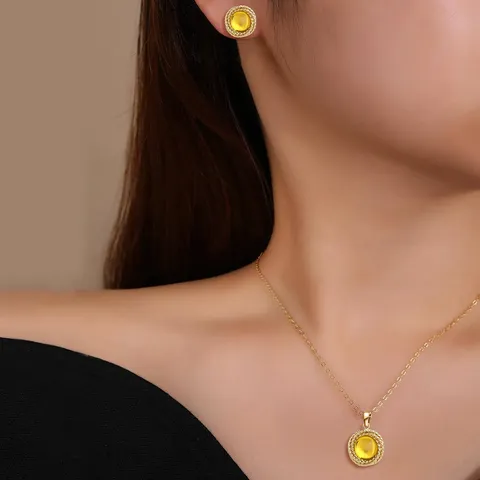 Minimalist Europe and America Fashion Simple Geometric Irregular Jewelry Niche High Design Jewelry Set - view 2