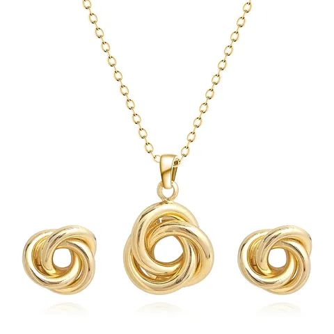 Europe and America Fashion Simple Geometric Irregular Jewelry Niche High Design Jewelry Set - Style 3812 - Plated Brass jewelry made by BlueOne Jewelry