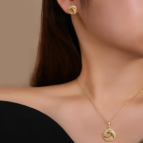 Europe and America Fashion Simple Geometric Irregular Jewelry Niche High Design Jewelry Set - Style 3815 - view 2