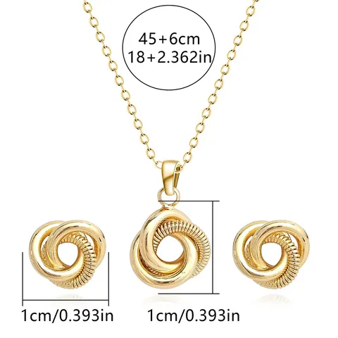 Europe and America Fashion Simple Geometric Irregular Jewelry Niche High Design Jewelry Set - Style 3881 - view 3