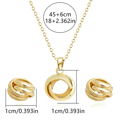 Europe and America Fashion Simple Geometric Irregular Jewelry Niche High Design Jewelry Set - Style 3884 - view 3
