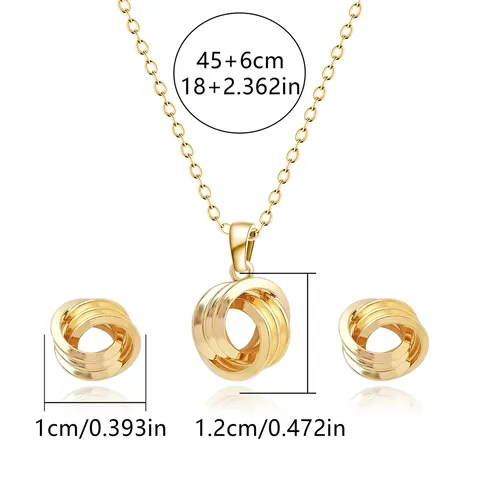 Europe and America Fashion Simple Geometric Irregular Jewelry Niche High Set - Style 3501 - view 3