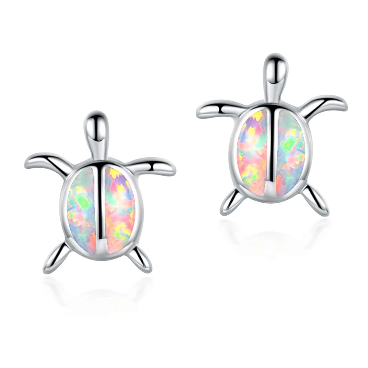 Europe and the United States Jewelry Animal Sea Turtle Opal Earrings made by BlueOne Jewelry