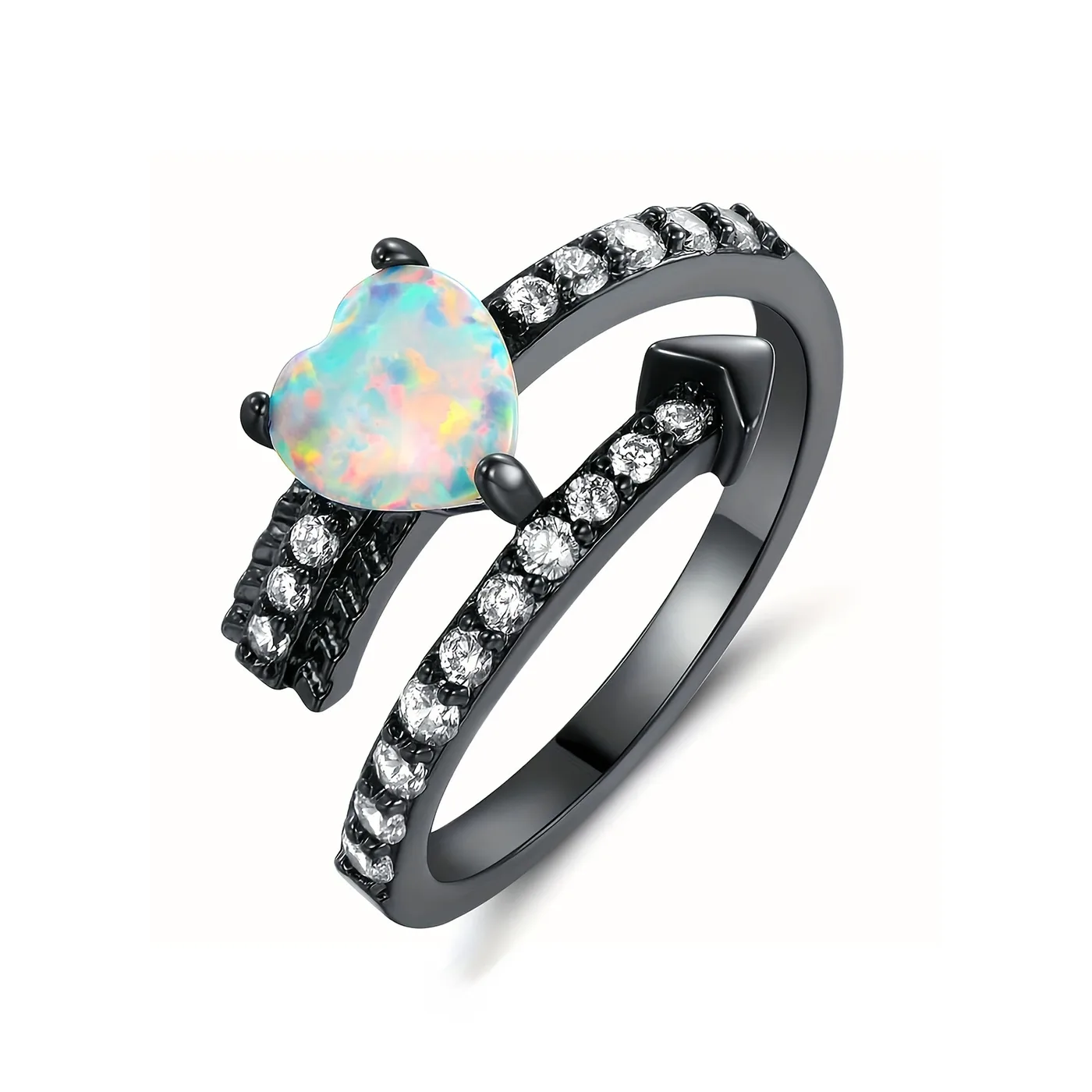 Europe and the United States Black Gold Opal Ring 7 * made by BlueOne Jewelry
