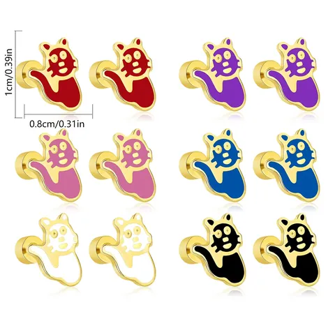 Europe and the United States Creative Earrings Female Simple Personalized Cute - view 3