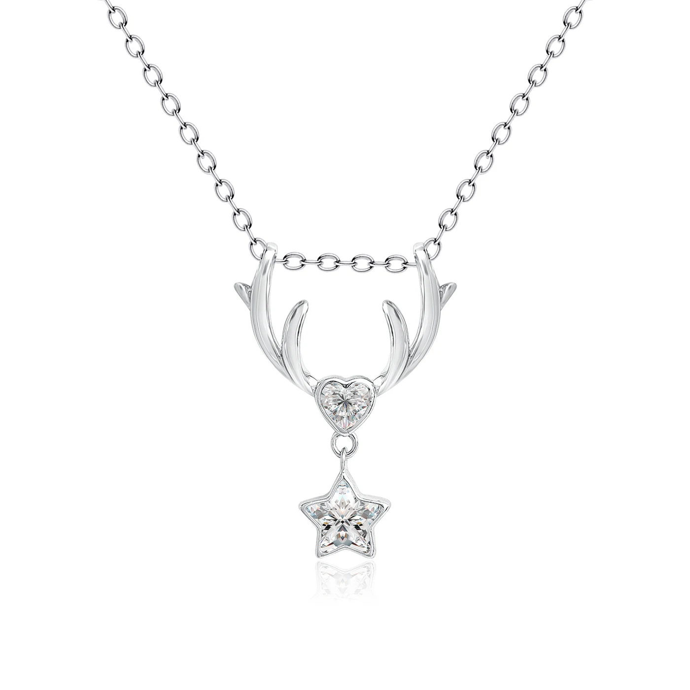 Europe and the United States Fashion Shiny Pendant Necklace Zircon Jewelry Collarbone Chain made by BlueOne Jewelry