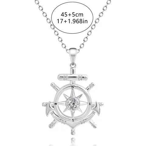 Plated Brass Europe and the United States Fashion Shiny Pendant Necklace Zircon Jewelry Collarbone Chain - view 3