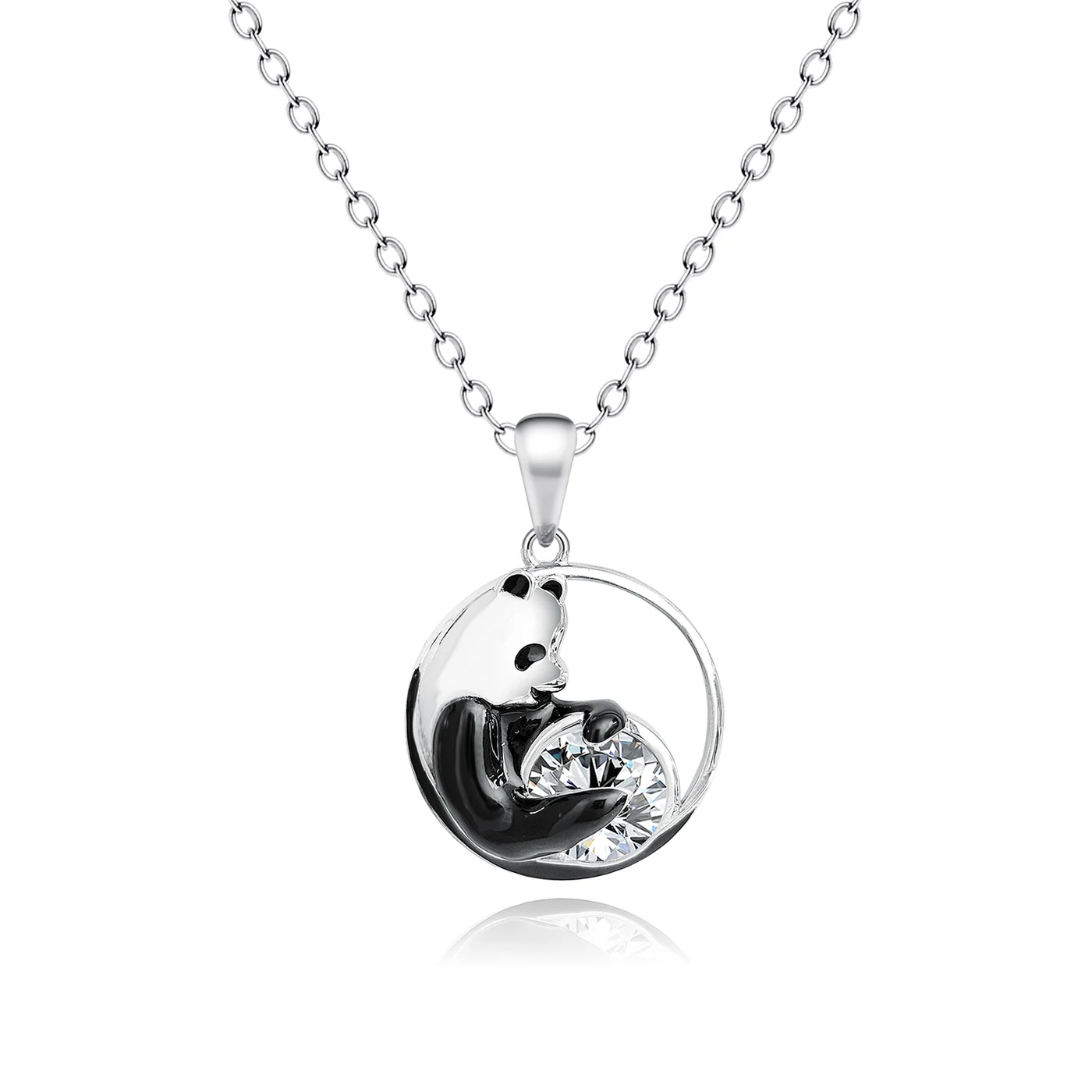 Cubic Zirconia Europe and the United States Fashion Shiny Pendant Necklace Zircon Jewelry Collarbone Chain made by BlueOne Jewelry