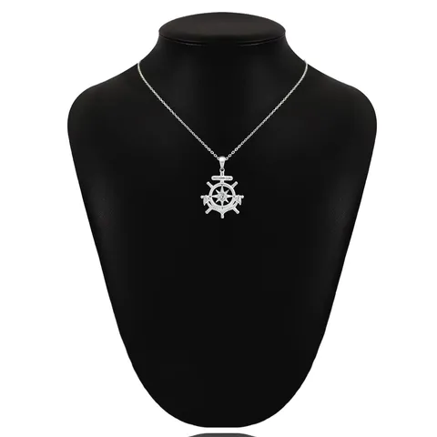 Plated Brass Europe and the United States Fashion Shiny Pendant Necklace Zircon Jewelry Collarbone Chain - view 2