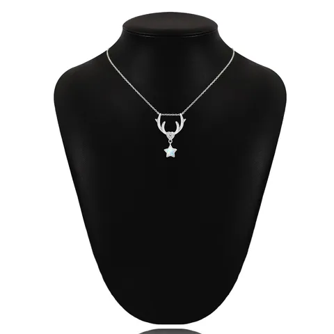Plated Brass Europe and the United States Fashion Shiny Pendant Necklace Australian Jewelry Collarbone Chain - view 2