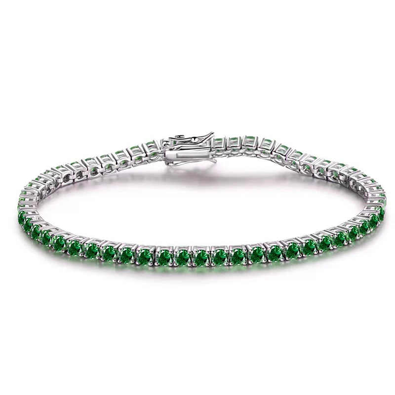 Summer High-end Jewelry Gifts Exquisite Shiny White Gold Plated Brass Bracelet made by BlueOne Jewelry