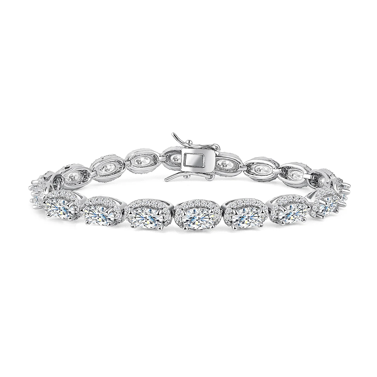 Europe and the United States Direct Sale Jewelry Classic Oval Luxury Charm Bracelet made by BlueOne Jewelry