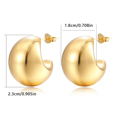 Europe and the United States Light Luxury Wind Merad Teardrop Shape Stud Earrings - view 3