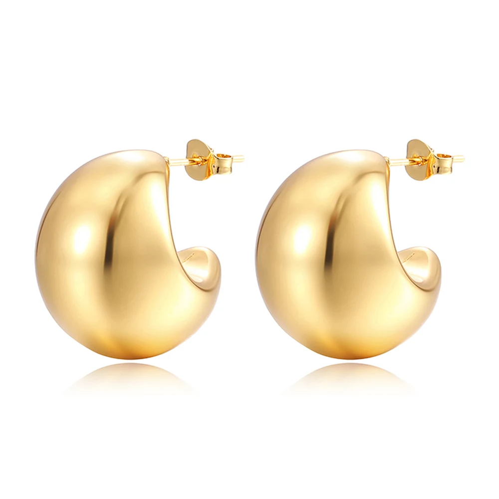 Europe and the United States Light Luxury Wind Merad Teardrop Shape Stud Earrings made by BlueOne Jewelry