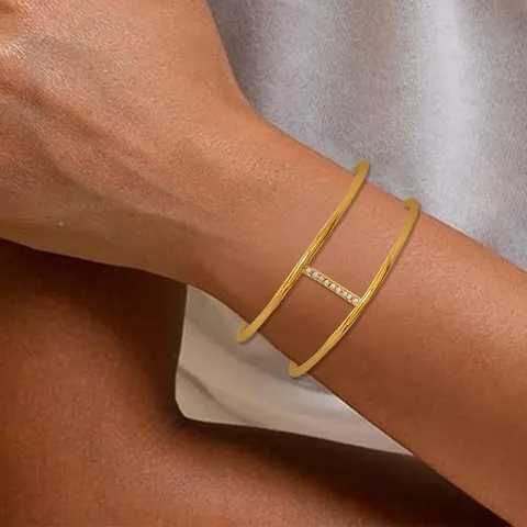 Luxury Bracelet Jewelry High Quality Gold Plated 2pcs/set Multi-layer Design Bracelet - view 2