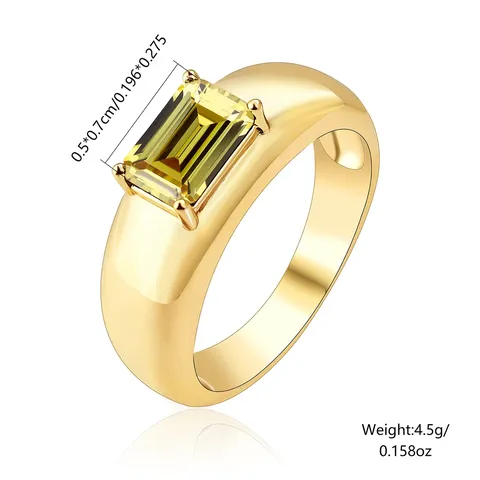 Europe and the United States Finger Ring Hand Jewelry Simple Luxury in 18K Gold Plated - view 3