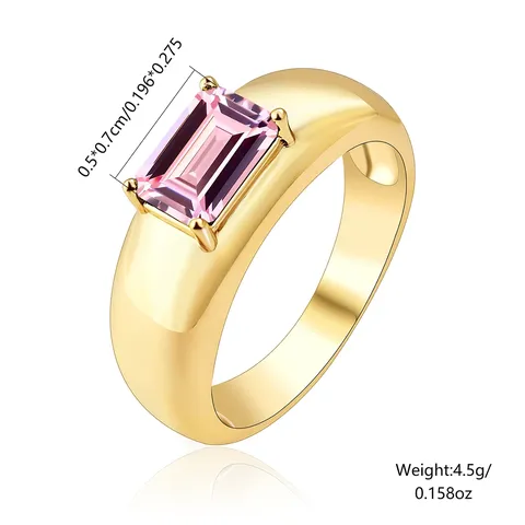 Cubic Zirconia Europe and the United States Finger Ring Hand Jewelry Simple Luxury - view 3