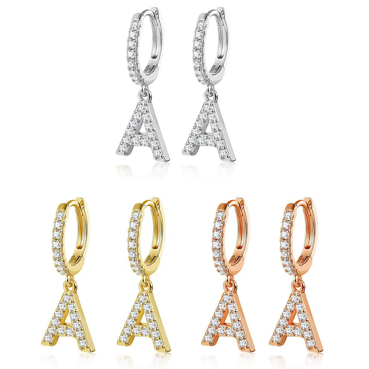 Europe and the United States Letter A Earrings Niche Design Premium made by BlueOne Jewelry