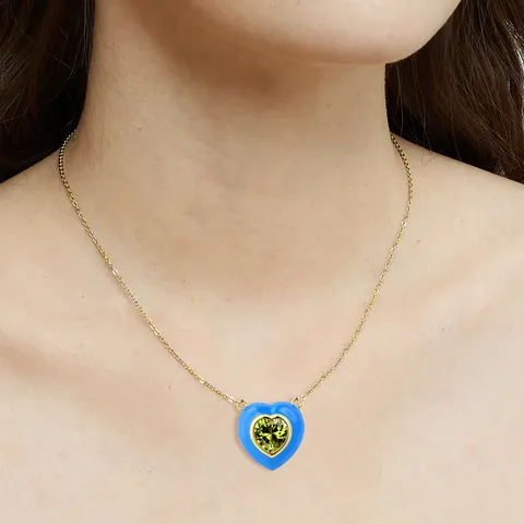 Europe and the United States Fashion Micro-set Zircon Drop Oil Small Pendant Necklace - view 2