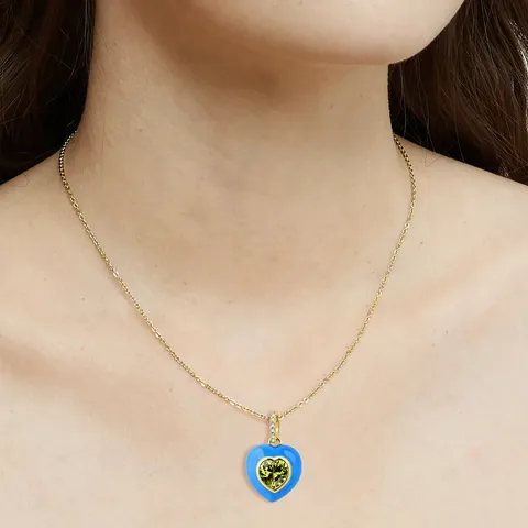 Minimalist Europe and the United States Fashion Micro-set Zircon Drop Oil Small Pendant Necklace - view 2