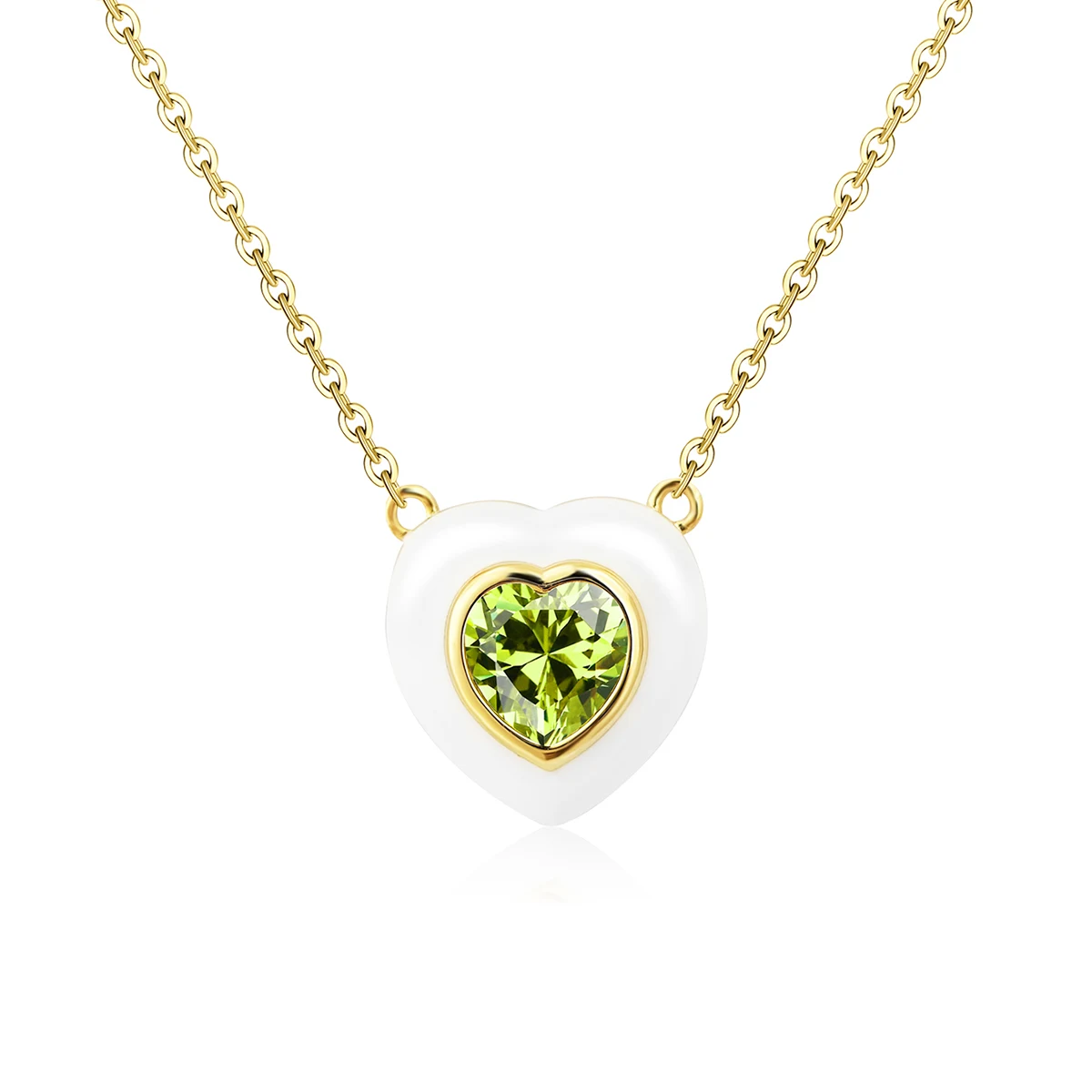 Cubic Zirconia Europe and the United States Fashion Micro-set Zircon Drop Oil Small Pendant Necklace made by BlueOne Jewelry