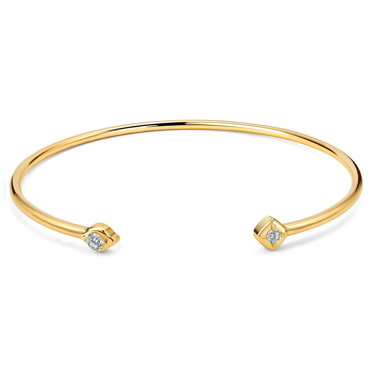 Europe and the United States Simple Versatile Open Bracelet Copper Gold-plated in 18K Gold Plated made by BlueOne Jewelry