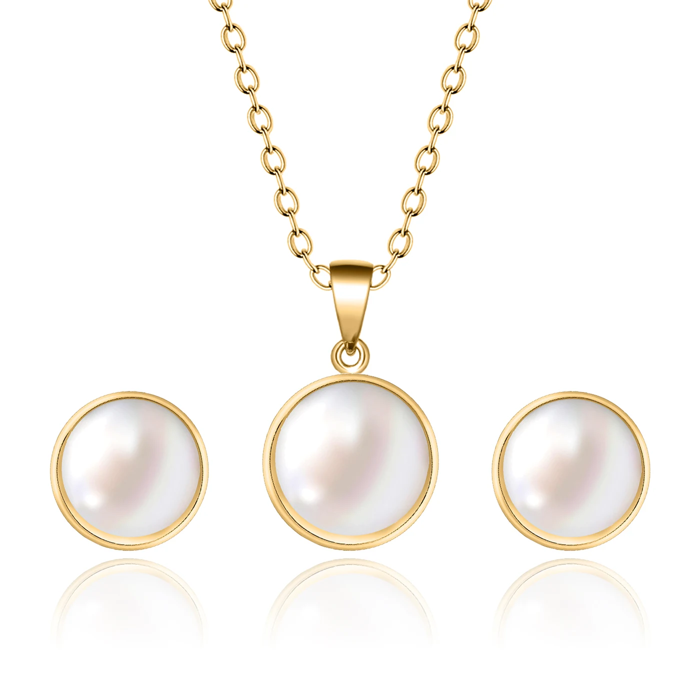 Europe and the United States Niche Fashion Quality Light Luxury Pearl Jewelry Set made by BlueOne Jewelry