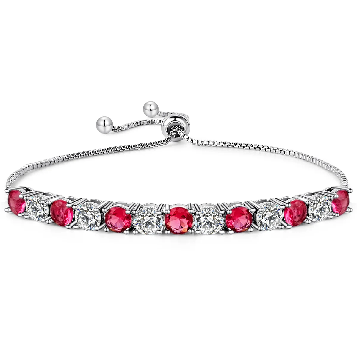 Europe and the United States Round Zircon Bracelet Single Row of made by BlueOne Jewelry