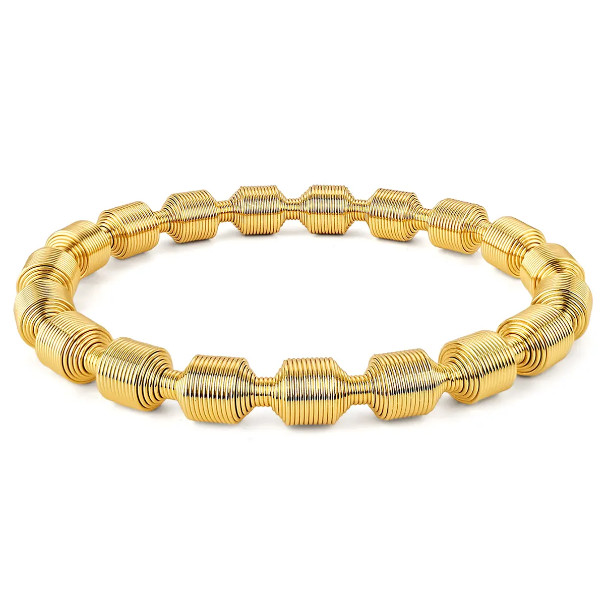 Europe and the United States Steel Gold-plated Wire Mesh Bracelet Adjustable made by BlueOne Jewelry