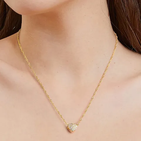 Europe and the United States Pop Necklace Copper Gold-plated with Zirconia - view 2